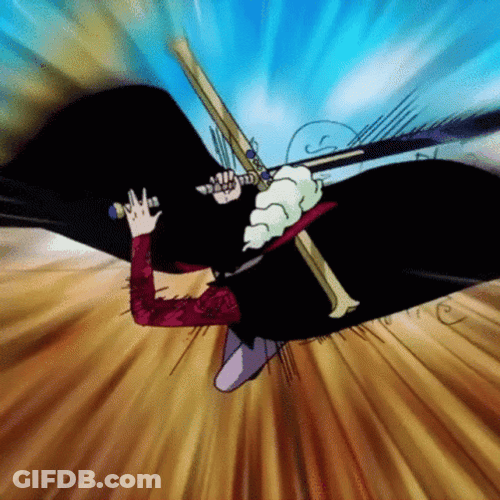 Zoro One Piece Mihawk GIF