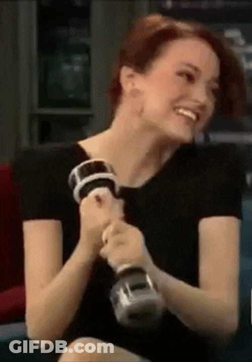 Zottman Curl Emma Stone Weight Shake GIF