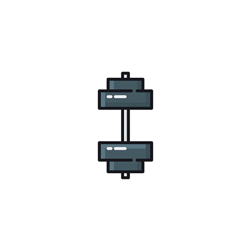 Zottman Curl Spinning Animated Dumbbell GIF