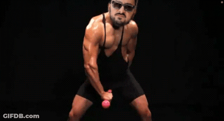 Zottman Curl Under Legs Work Out Meme GIF