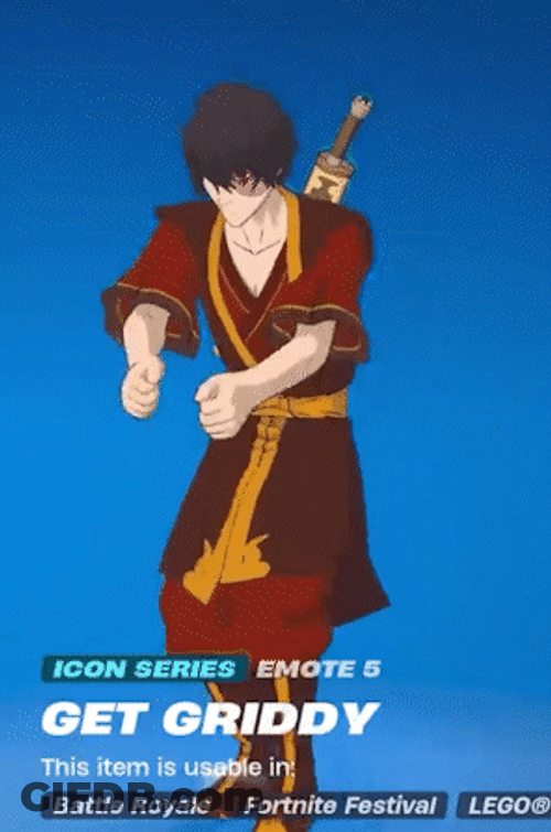 Zuko Fortnite Griddy GIF