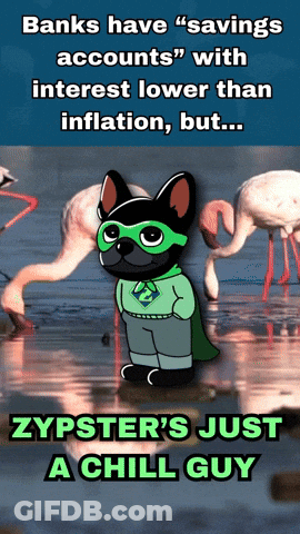 Zypster's Chill Guy With Flamingos And Dog GIF