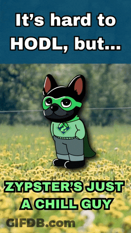 Zypster 'S Just A Chill Guy Poster With A Dog In A Cape GIF