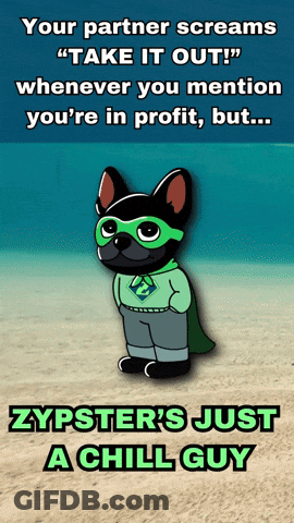 Zypster 'S Just A Chill Guy With A Cartoon Dog In A Cape GIF