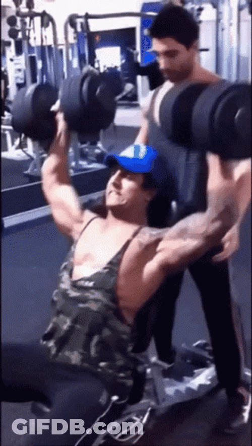 Zyzz Lifting Weights Gym GIF