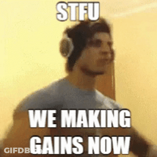 Zyzz STFU Making Gains Meme GIF