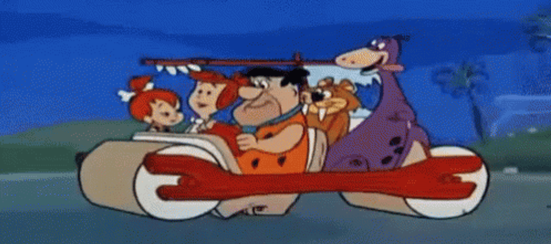 Flintstone Car GIFs