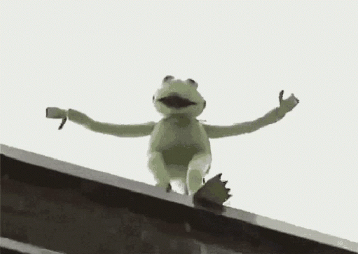 Kermit Falling Off Building GIFs