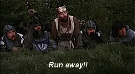 Monty Python Run Away GIFs