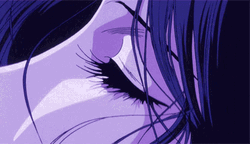 Purple eyes anime girl. 11754768 Vector Art at Vecteezy