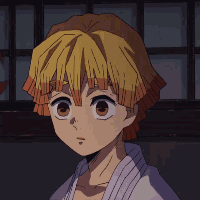 Anime Boy Blonde Zenitsu GIF
