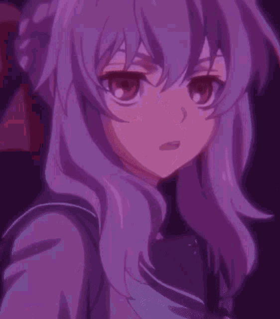 Anime Pfp Purple Aesthetic Shinoa GIF 