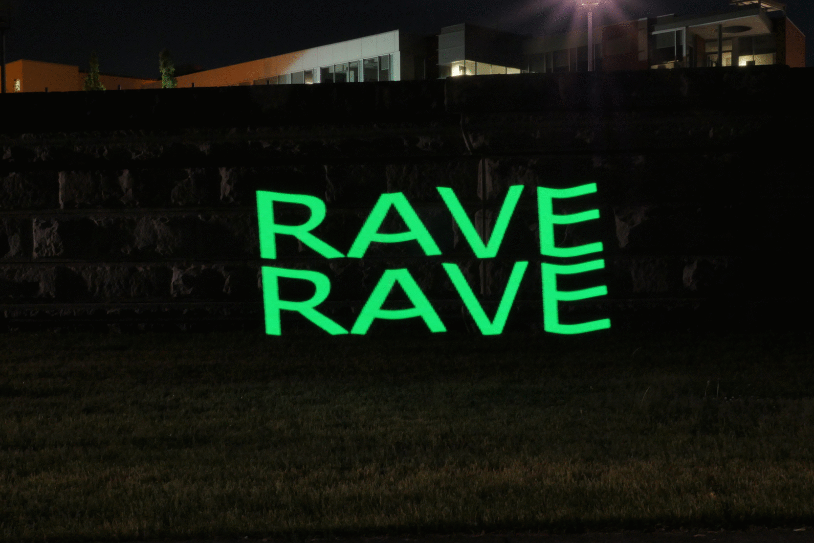Awesome Neon Green Rave Sign GIF