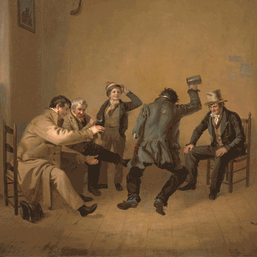 Barroom Scene Painting Party Time GIF