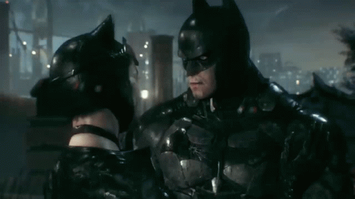 Batman Arkham City Catwoman Kiss GIF 