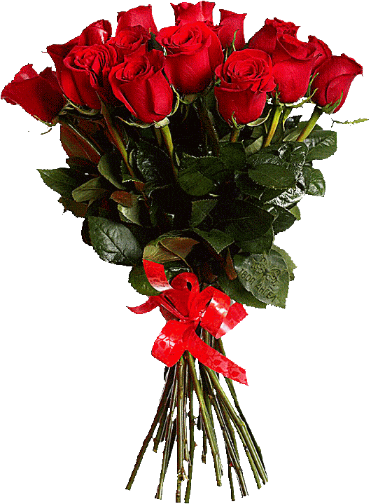 Beautiful Flowers Bouquet Of Red Roses GIF