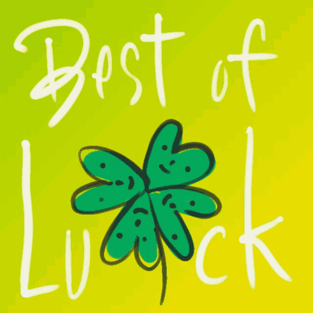 Best Of Luck Four Leaf Clover GIF 