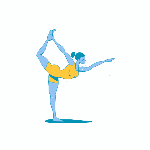 Bikram Yoga Sweat Cartoon GIF 