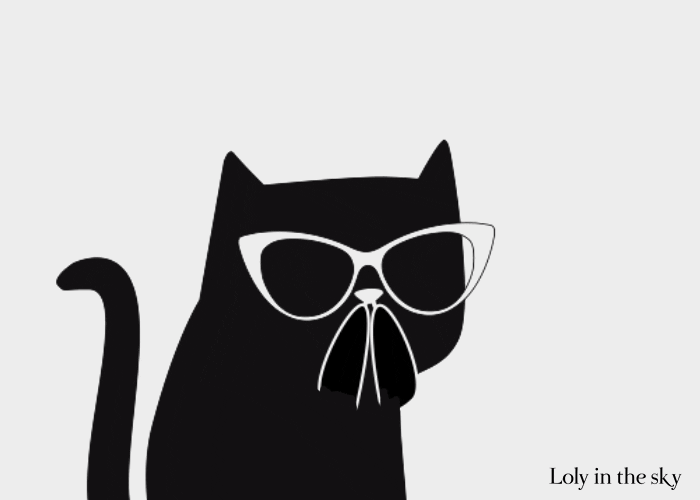 Black Cat Love You GIF