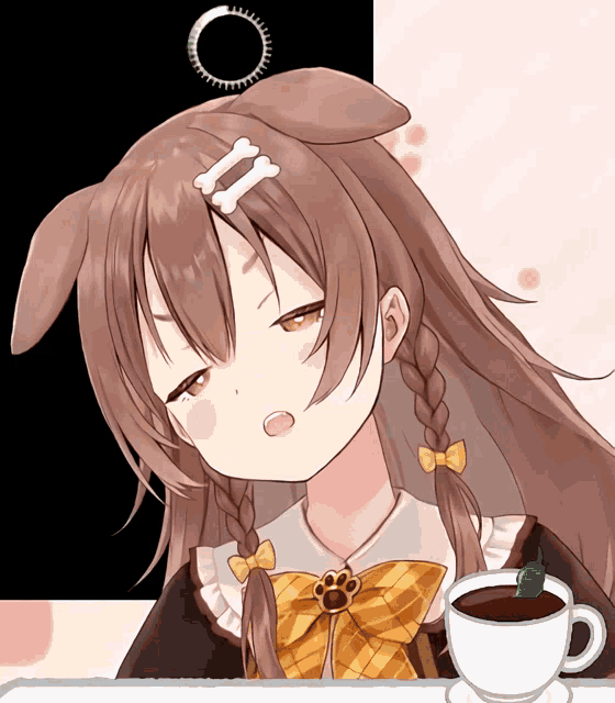 Buffering Lag Sleepy Anime Inugami Korone Holo Live GIF