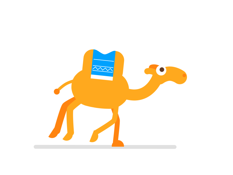 Camel Run Cute Cartoon GIF