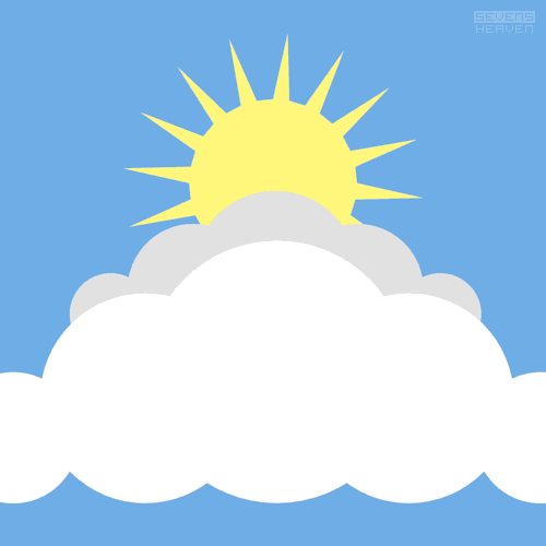 Cartoon Sun And Clouds GIF 