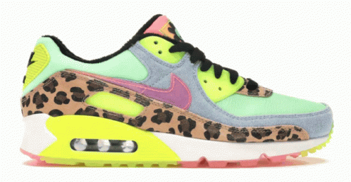 Colorful Nike Air Max 90 Leopard Print GIF | GIFDB.com