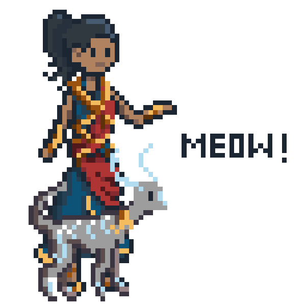 Crazy Cat With Human Pixel Art GIF