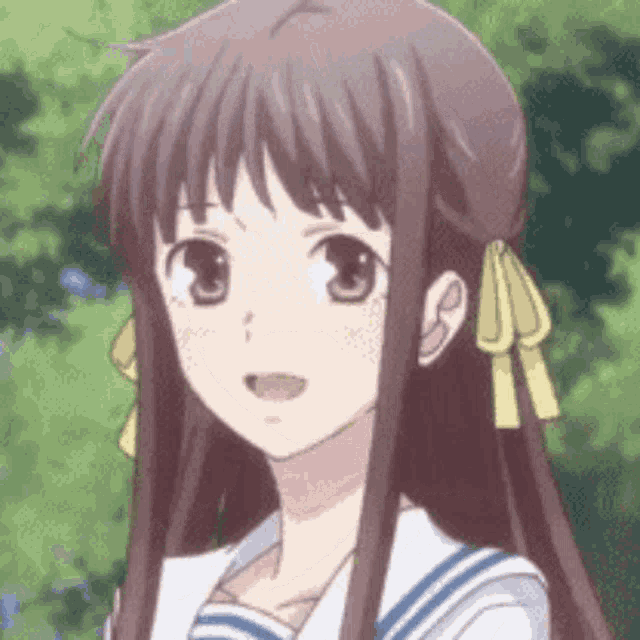 Cute And Happy Tohru Honda Fruits Basket GIF
