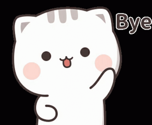 Cute Cat Sticker Bye Bye GIF | GIFDB.com