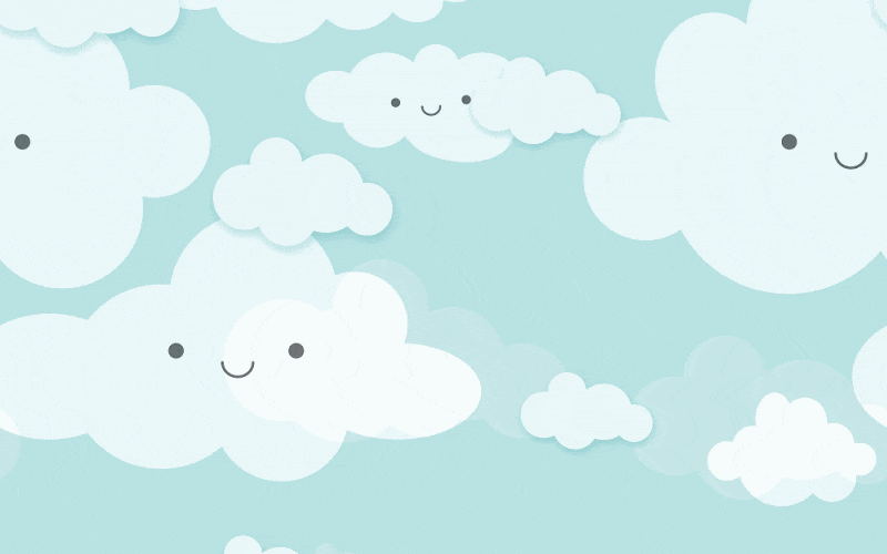 Cute Clouds Background GIF 