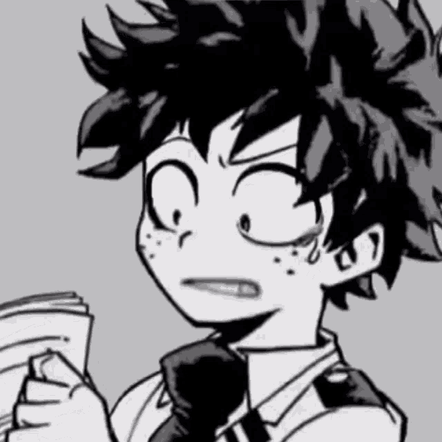 Deku Reading Comic GIF
