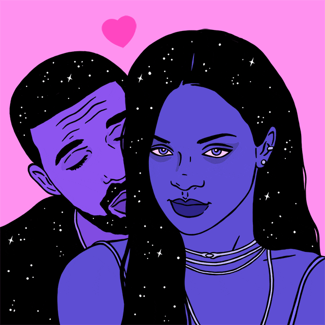 Drake And Rihanna Cartoon GIF Drake And Rihanna Cartoon GIF