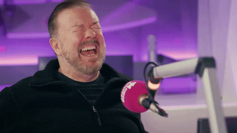 Dying Laughing Ricky Gervais GIF | GIFDB.com