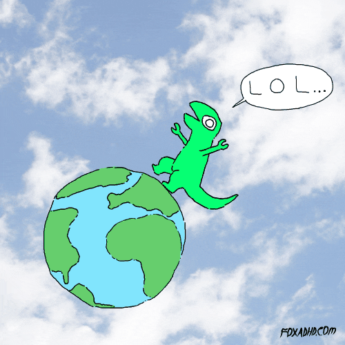 Earth Dinosaur Cartoon Lol GIF 