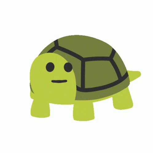 Excited Turtle Cartoon Happily Wagging Tail GIF 
