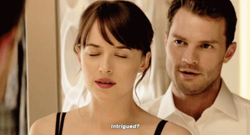 Fifty Shades Of Grey Couple Flirting Intrigued GIF 