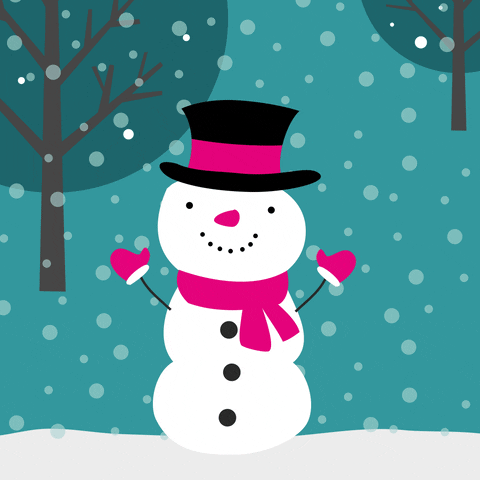 Good Morning Snow Winter Snow Man GIF | GIFDB.com