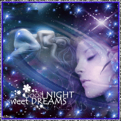 Good Night And Sweet Dreams Sleeping Girl Sparkles GIF | GIFDB.com