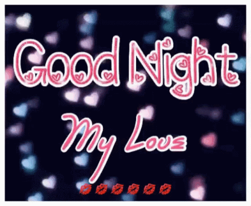 Good Night My Love Sparkling Text GIF | GIFDB.com