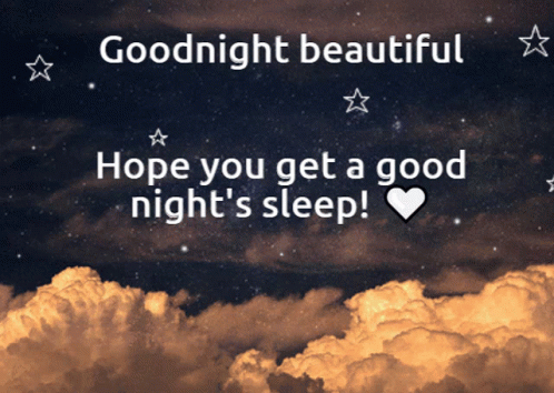 Goodnight Beautiful Good Night Sleep GIF 