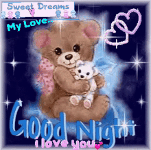 Goodnight I Love You Bears Hugging GIF | GIFDB.com