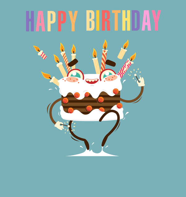 Happy Birthday Animated Cartoon Cake GIF Happy Birthday Animated Cartoon Cake GIF