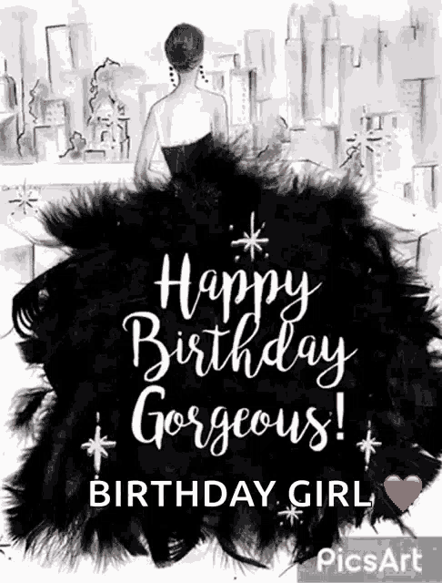 Happy Birthday Girlfriend Gorgeous Sparkles GIF | GIFDB.com