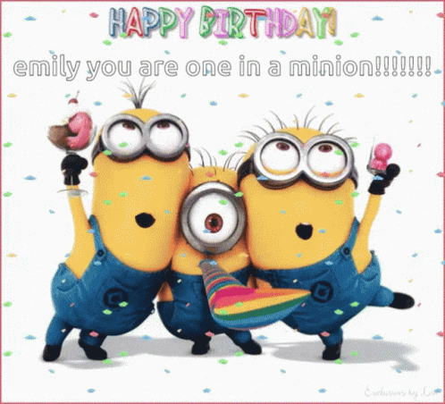 Happy Birthday Minions You Are One Minion GIF | GIFDB.com