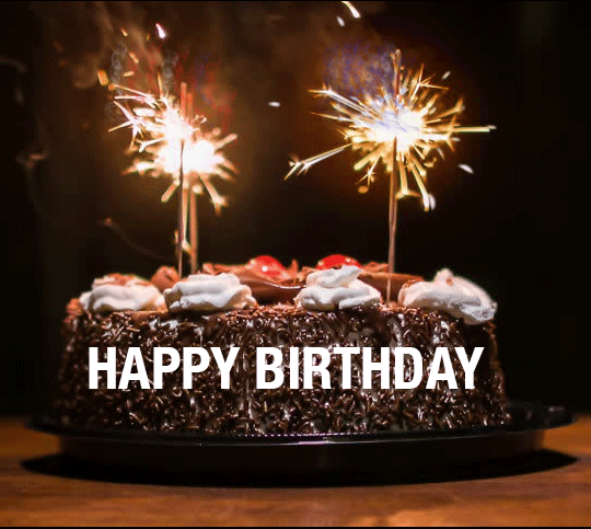 Happy Birthday Wishes Sparkling Candle Smoke GIF 