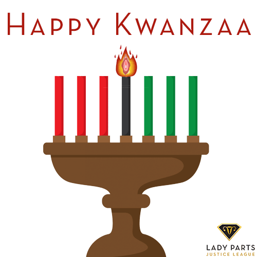 Happy Kwanzaa With Lit Candle GIF