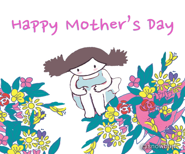 Happy Mother's Day Friend Jumping Kid Animation GIF 