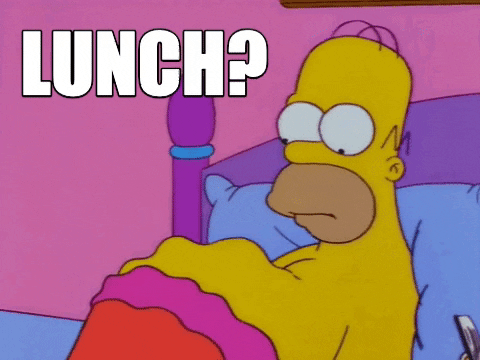 Hungry Homer Simpsons Funny Tummy Lunch Time GIF 