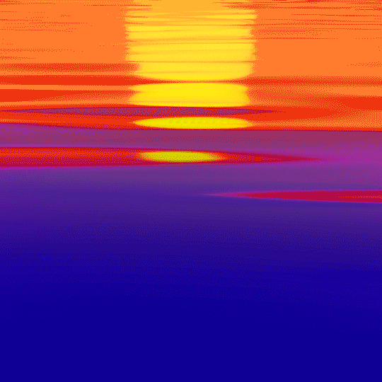 Lofi Sunset Beach Waves GIF 